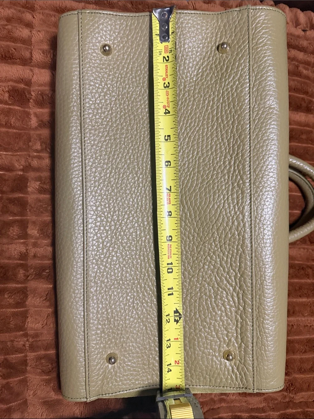 Anna Paola Sage Green Leather Suede Handbag Shoulder Crossbody Purse
